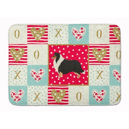 Carolines Treasures 19 x 27 in. Collie Love Machine Washable Memory Foam Mat CK5922RUG